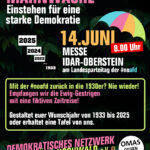 Mahnwache, Einstehen für eine starke Demkratie, 14. Juni Messe Idar-Oberstein, am Landesparteitag der #noafd